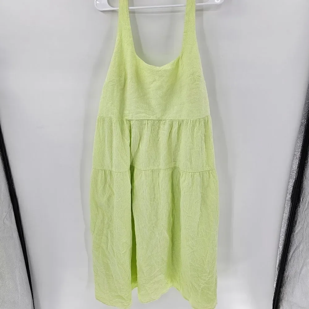 Ava & viv dress 1x green summer vacation tie back plus size